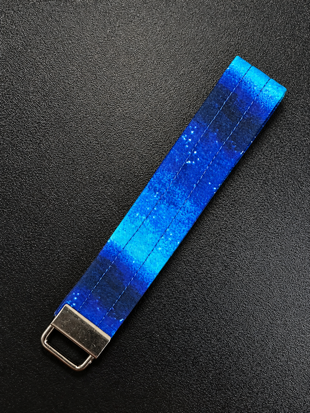 Two Tone Blue Keychain Wristlet
