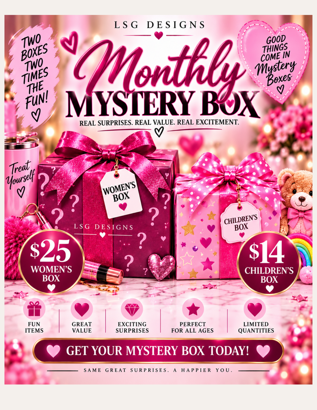 Adult Monthly Mystery Gift Box
