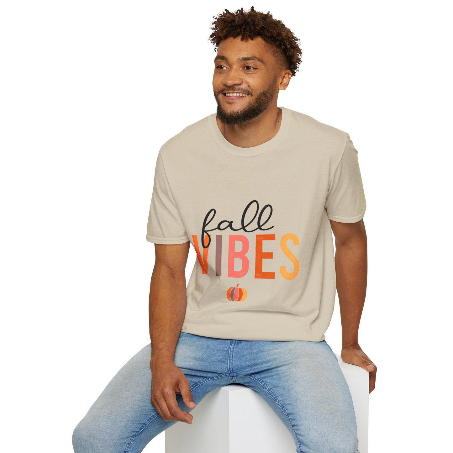 Women's Fall Vibes T-Shirt — Pumpkin Autumn Graphic Tee