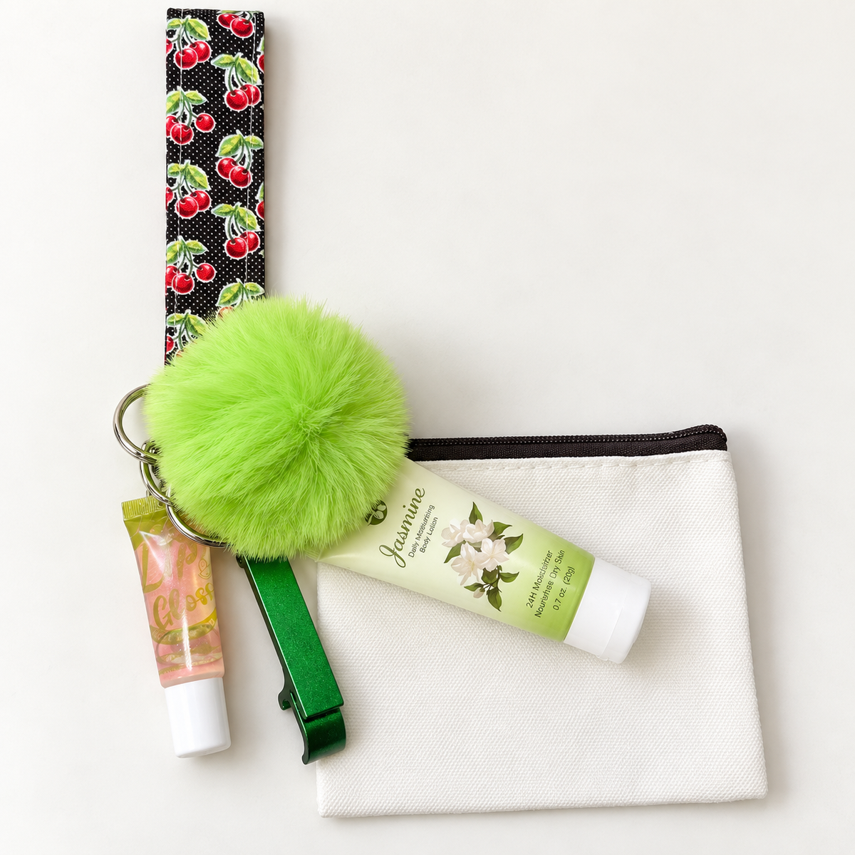 Black Cherries Wristlet Comfort Kit