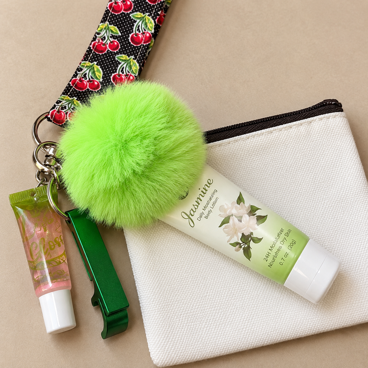 Black Cherries Wristlet Comfort Kit