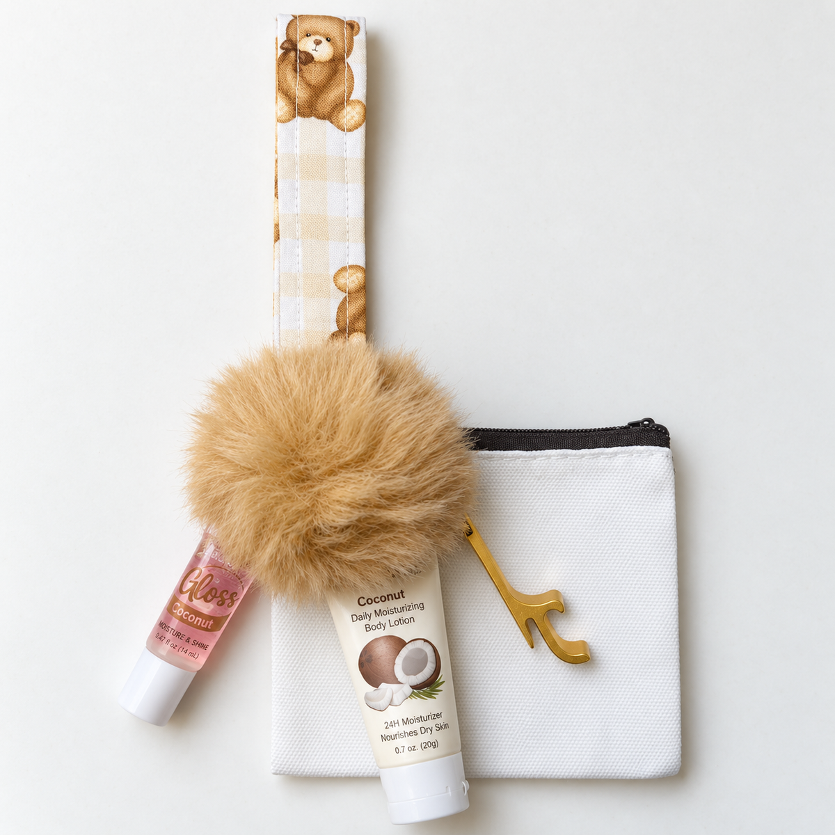 Teddy Tote Along Wristlet Comfort Kit
