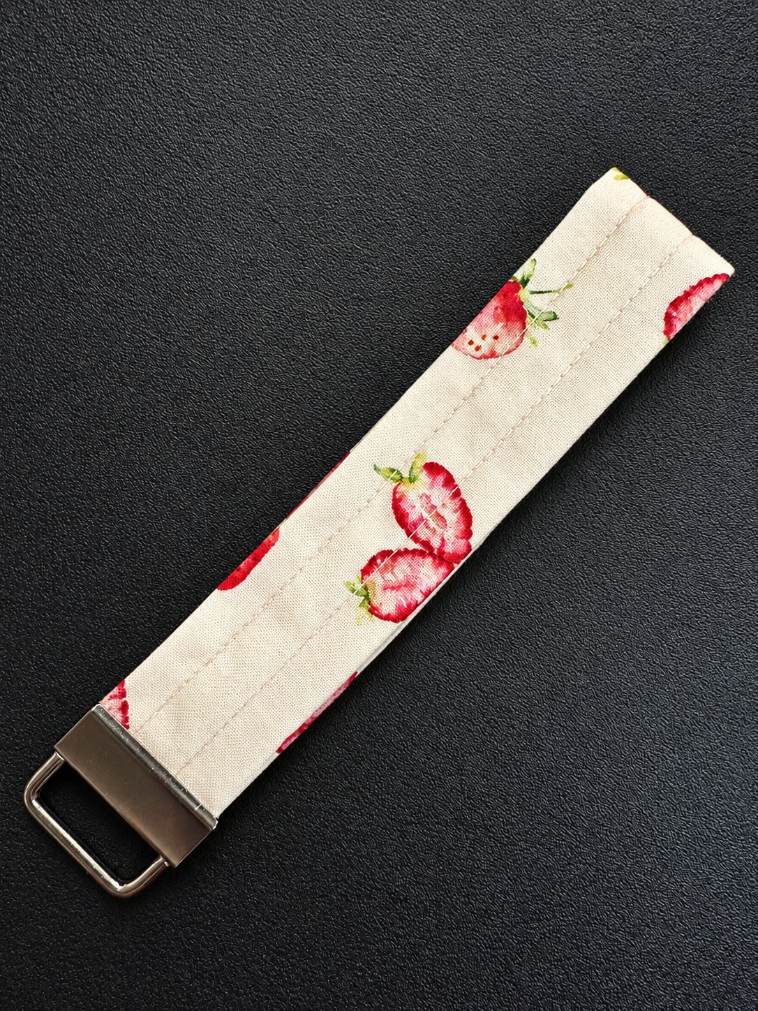 Pink Strawberry Wristlet
