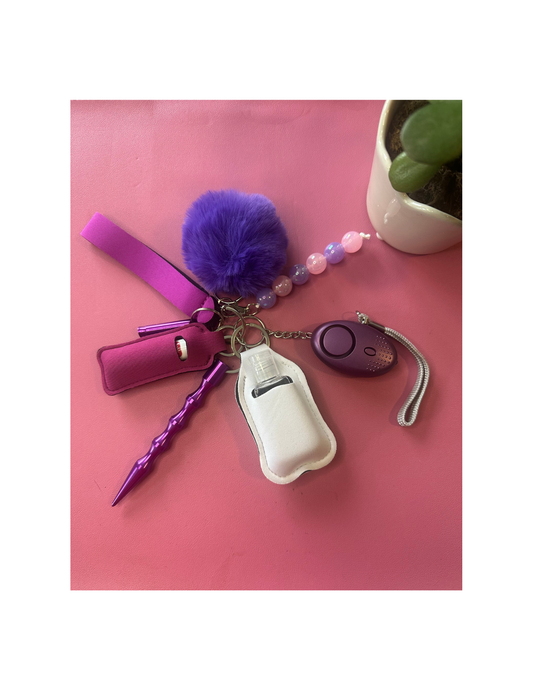 Purple Safety Defense Keychain