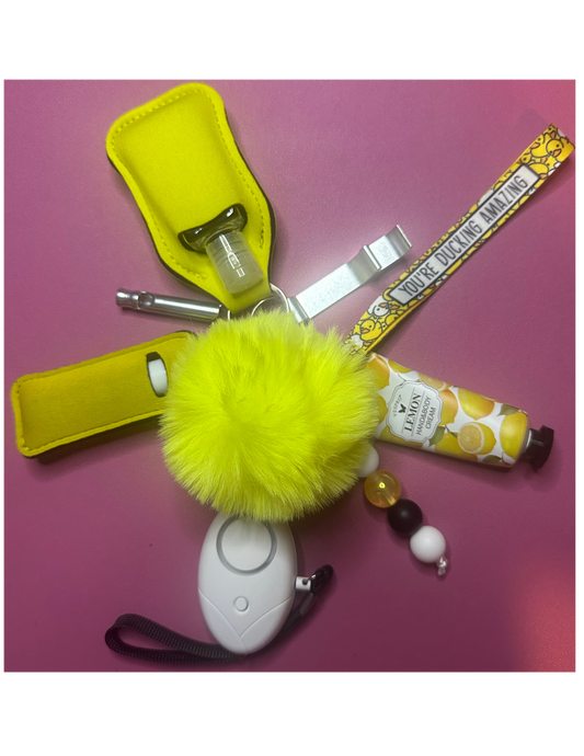 Safety Defense Keychain- Your Ducking Amazing, Cute Car Keys, Protection for Women, Teens, Moms, Personal Aesthetic, Wristlet Safety Alarm