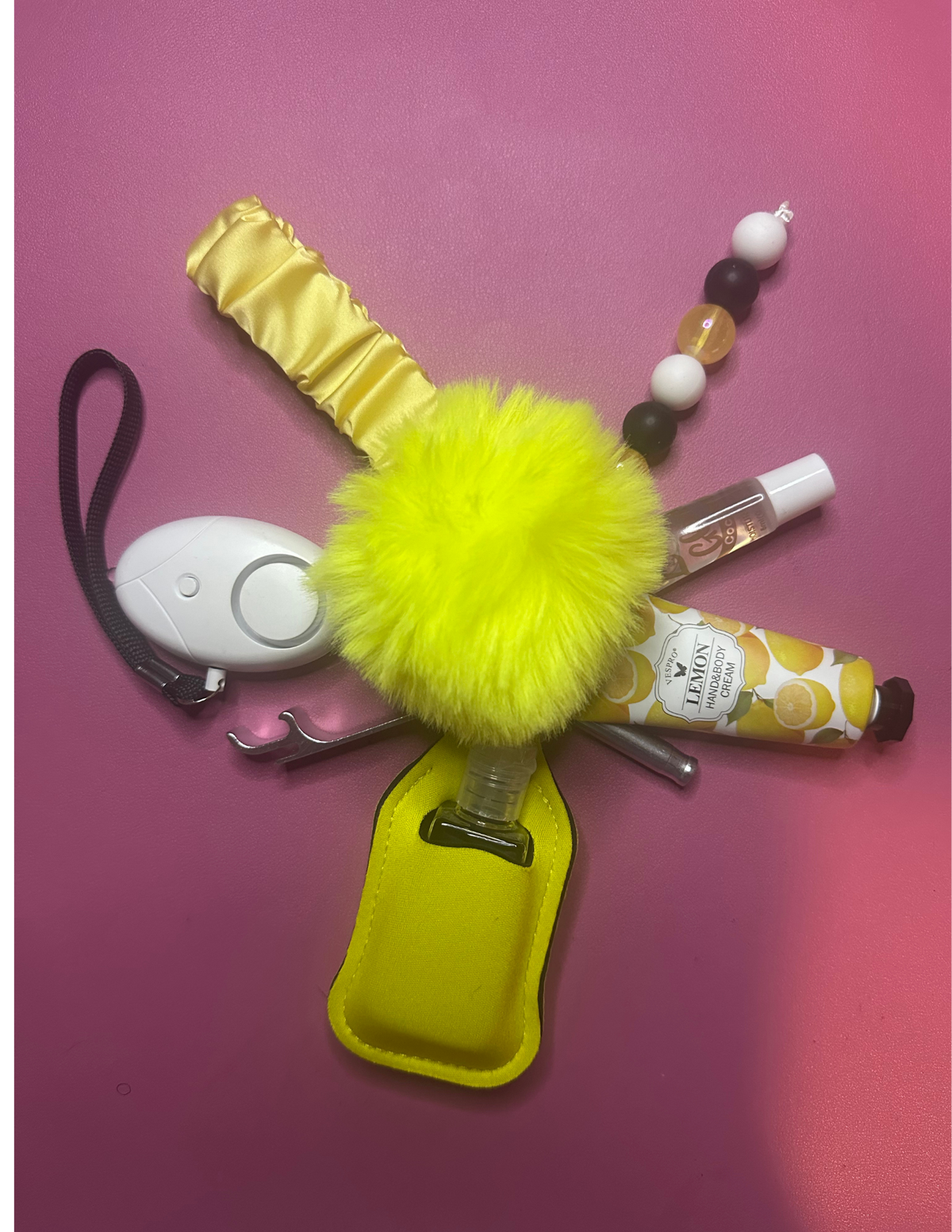 Yellow Safety Defense Keychain