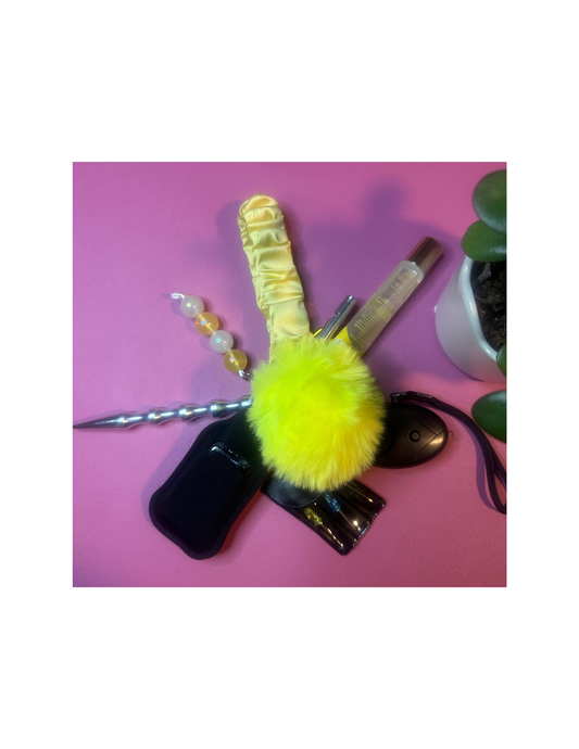 Yellow Safety Defense Keychain