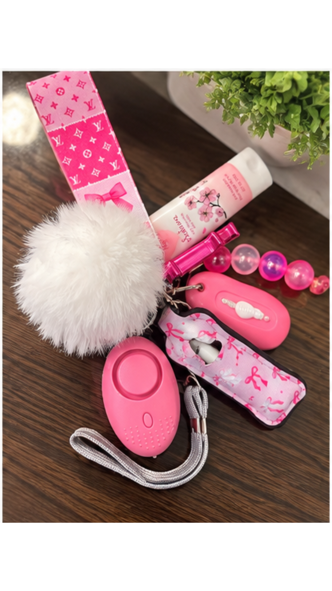 Pink Bow Wristlet Comfort Kit