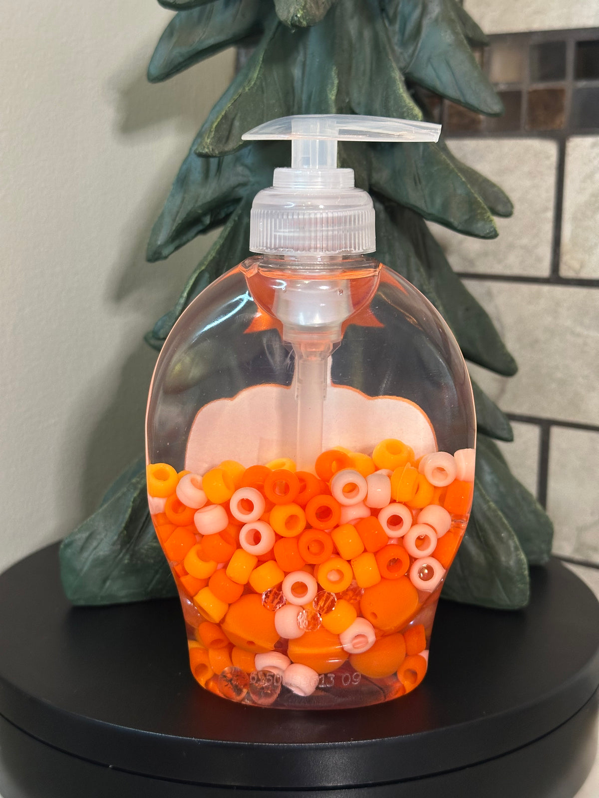 Handmade Hand Soap Beaded Pumpkin Dispenser, Decorative Bathroom, Kitchen Décor, Housewarming Gift, Cute Soap
