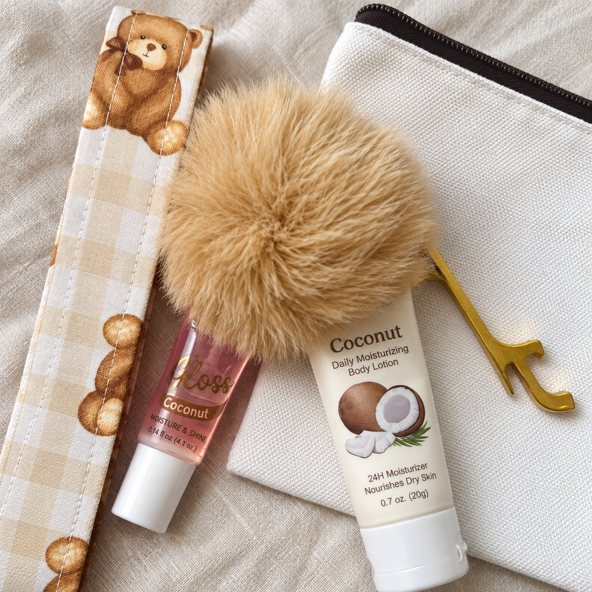 Teddy Tote Along Wristlet Comfort Kit