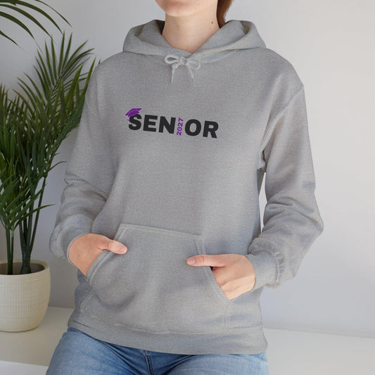 Senior Class 2027 Hoodie | Graduation Cap Seniors Rule Back Print | Teen Back to School