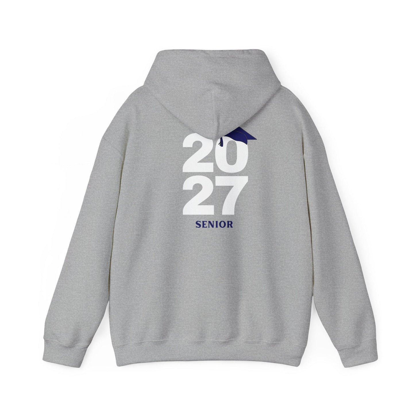 2027 Graduation Hoodie | Year 2027 Sweater with Cap Accent | School Teens | College