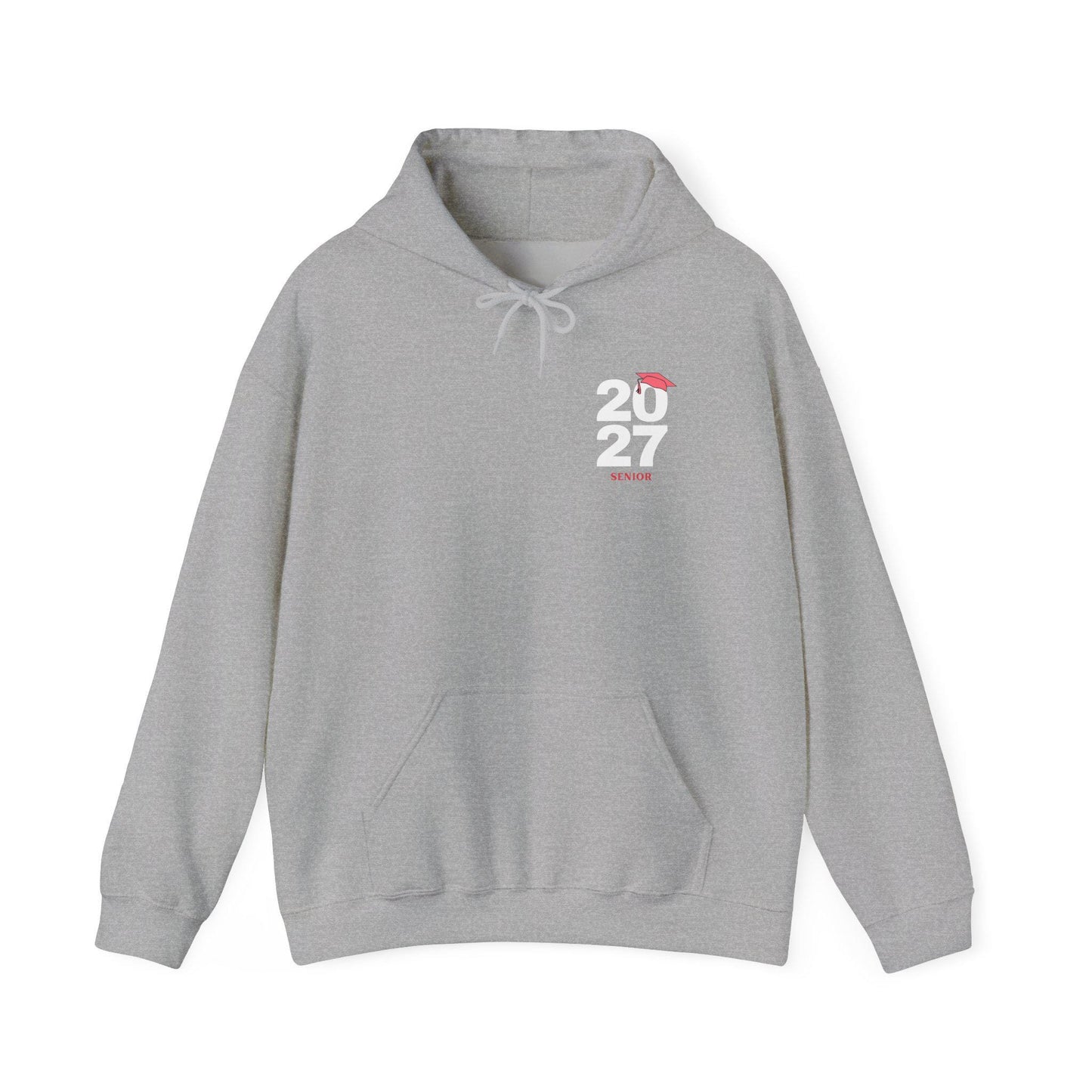 Pink Graduation Cap Senior Hoodie | Minimal Class of 2026 Grad Sweatshirt | Female | Teen School