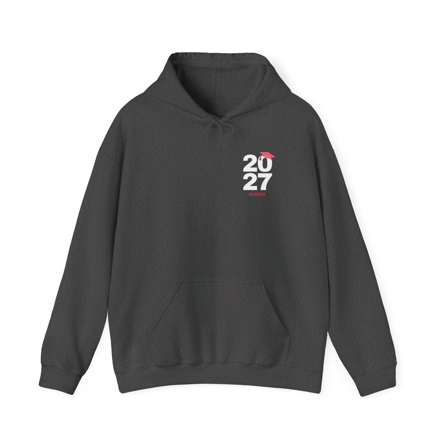 Pink Graduation Cap Senior Hoodie | Minimal Class of 2026 Grad Sweatshirt | Female | Teen School
