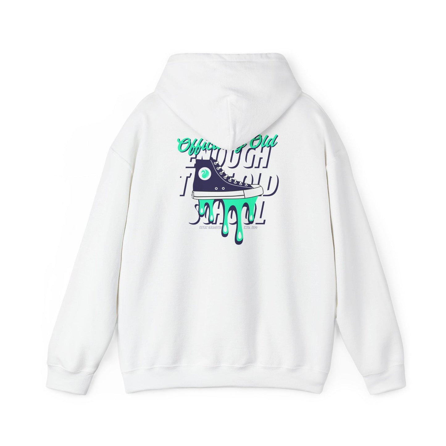 Dripping Sneaker Graphic Hoodie | Retro Skate Culture Streetwear I Cozy Cotton-Poly Blend