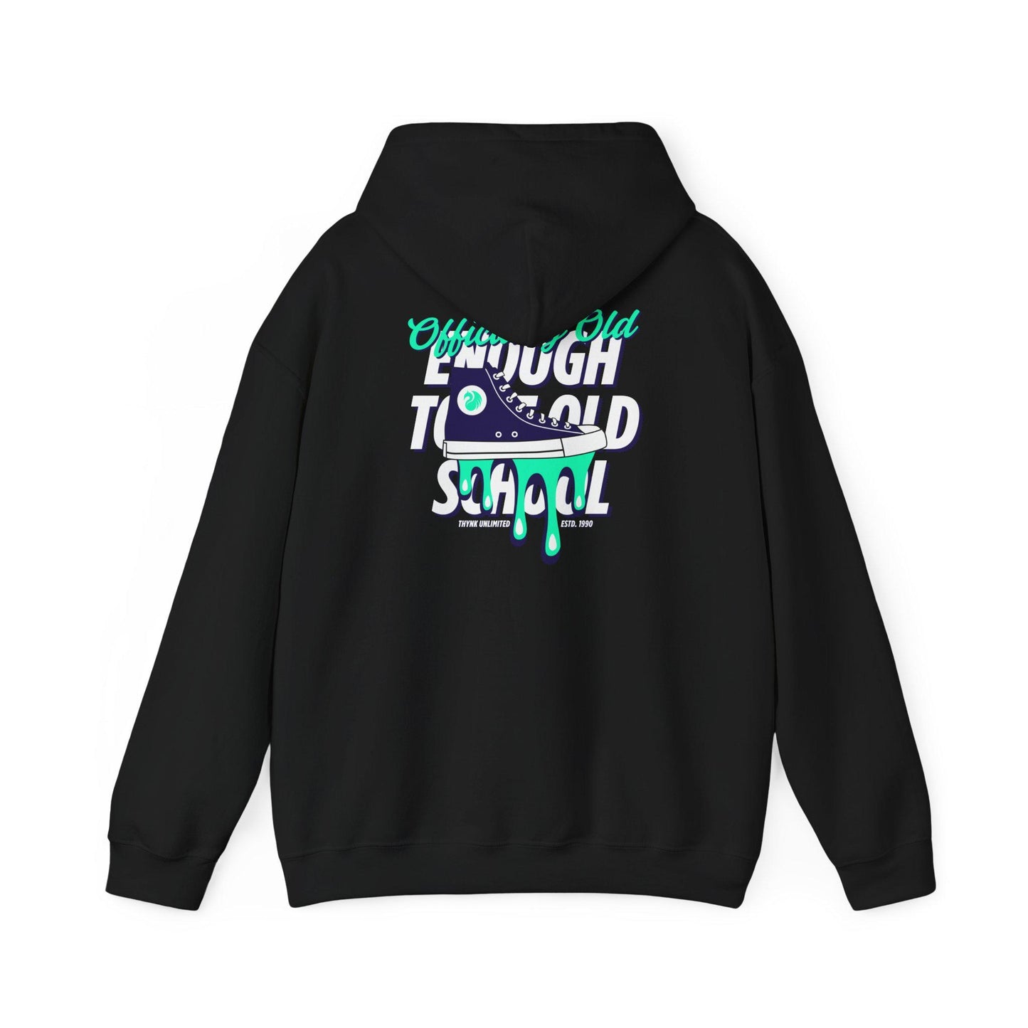 Dripping Sneaker Graphic Hoodie | Retro Skate Culture Streetwear I Cozy Cotton-Poly Blend