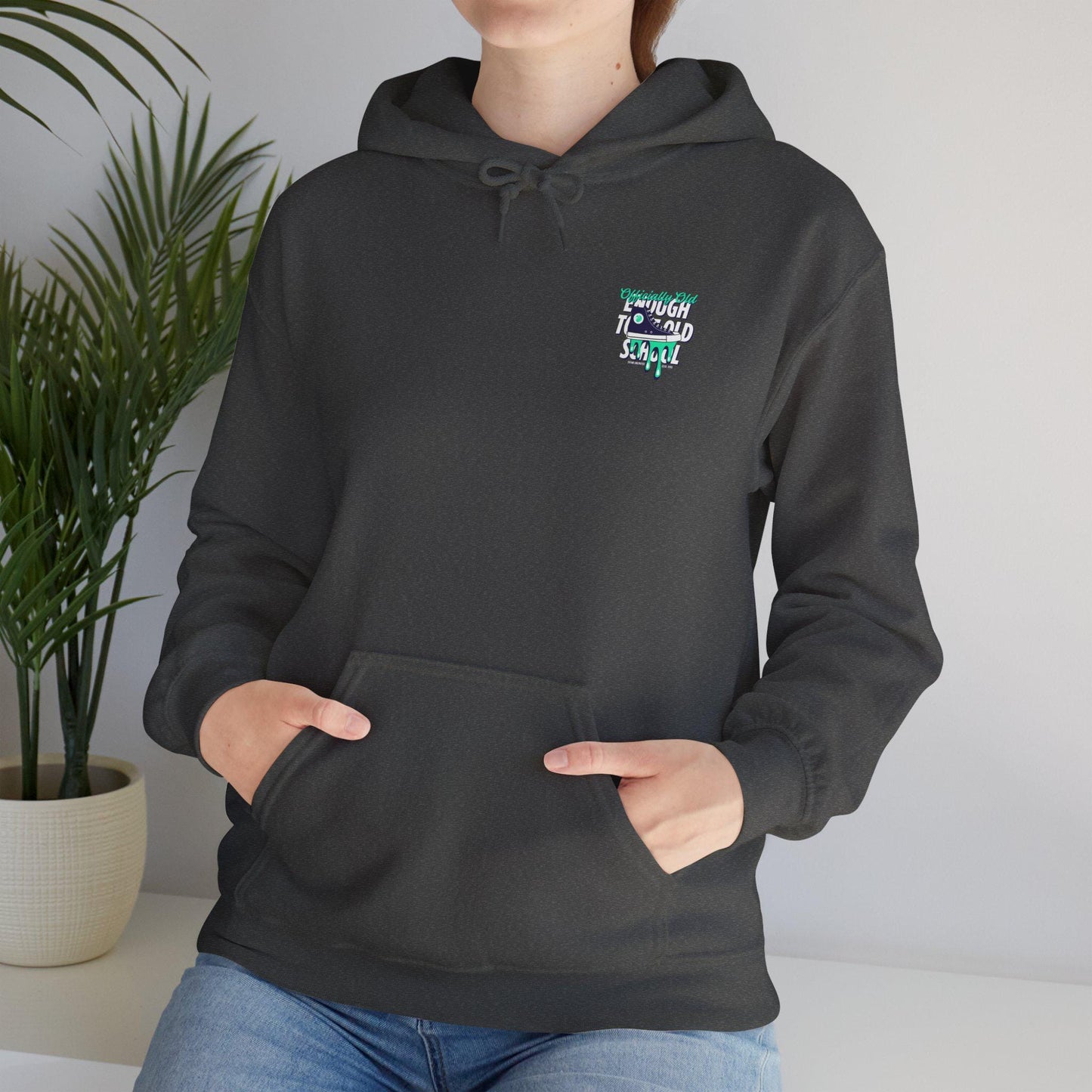 Dripping Sneaker Graphic Hoodie | Retro Skate Culture Streetwear I Cozy Cotton-Poly Blend