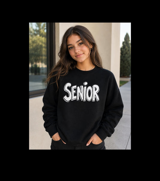 Senior Crewneck Sweatshirt | Class of Senior Year School Spirit | Class of 2027 | Back To School | Last College Year | Teen apparel | Grad