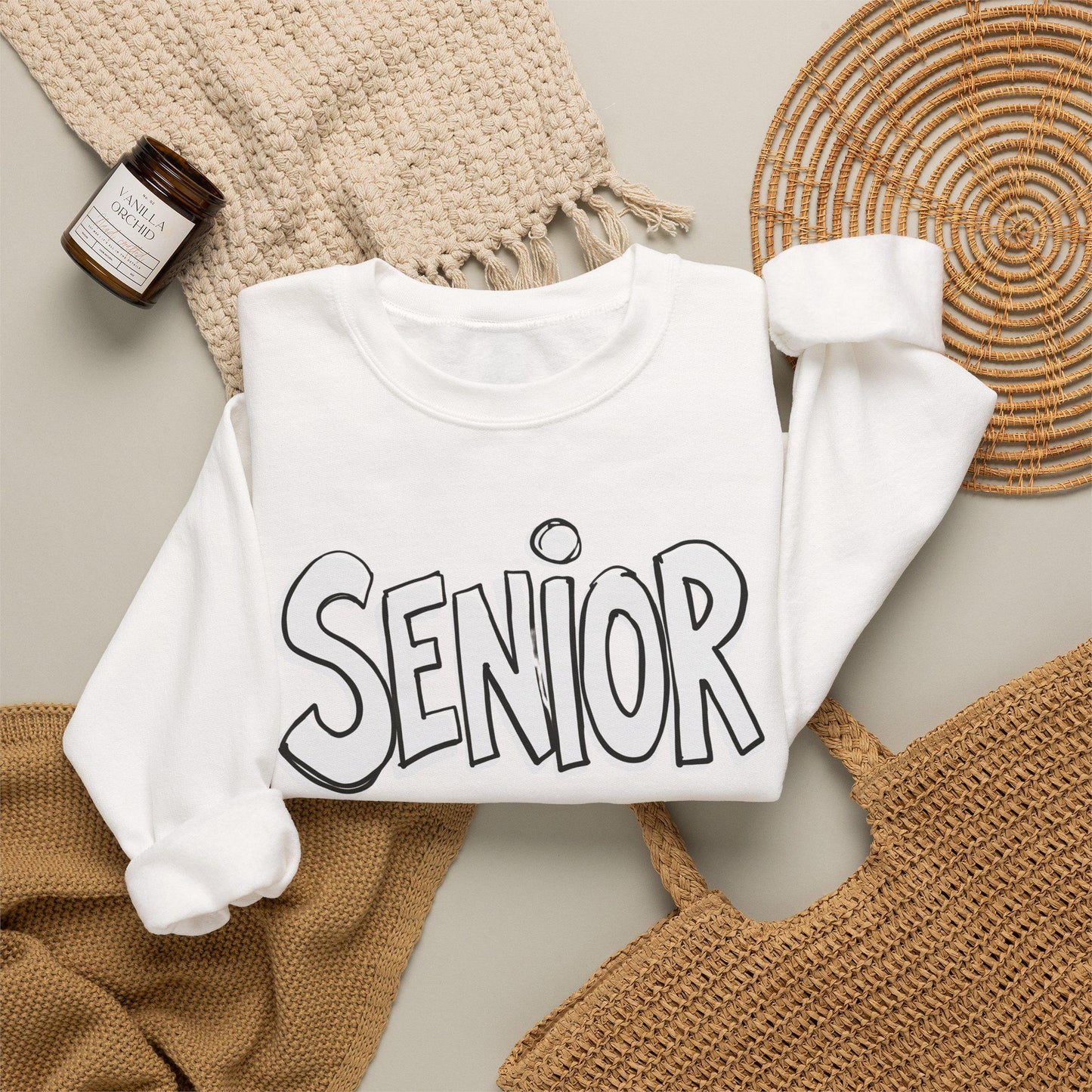 Senior Crewneck Sweatshirt | Class of Senior Year School Spirit | Class of 2027 | Back To School | Last College Year | Teen apparel | Grad