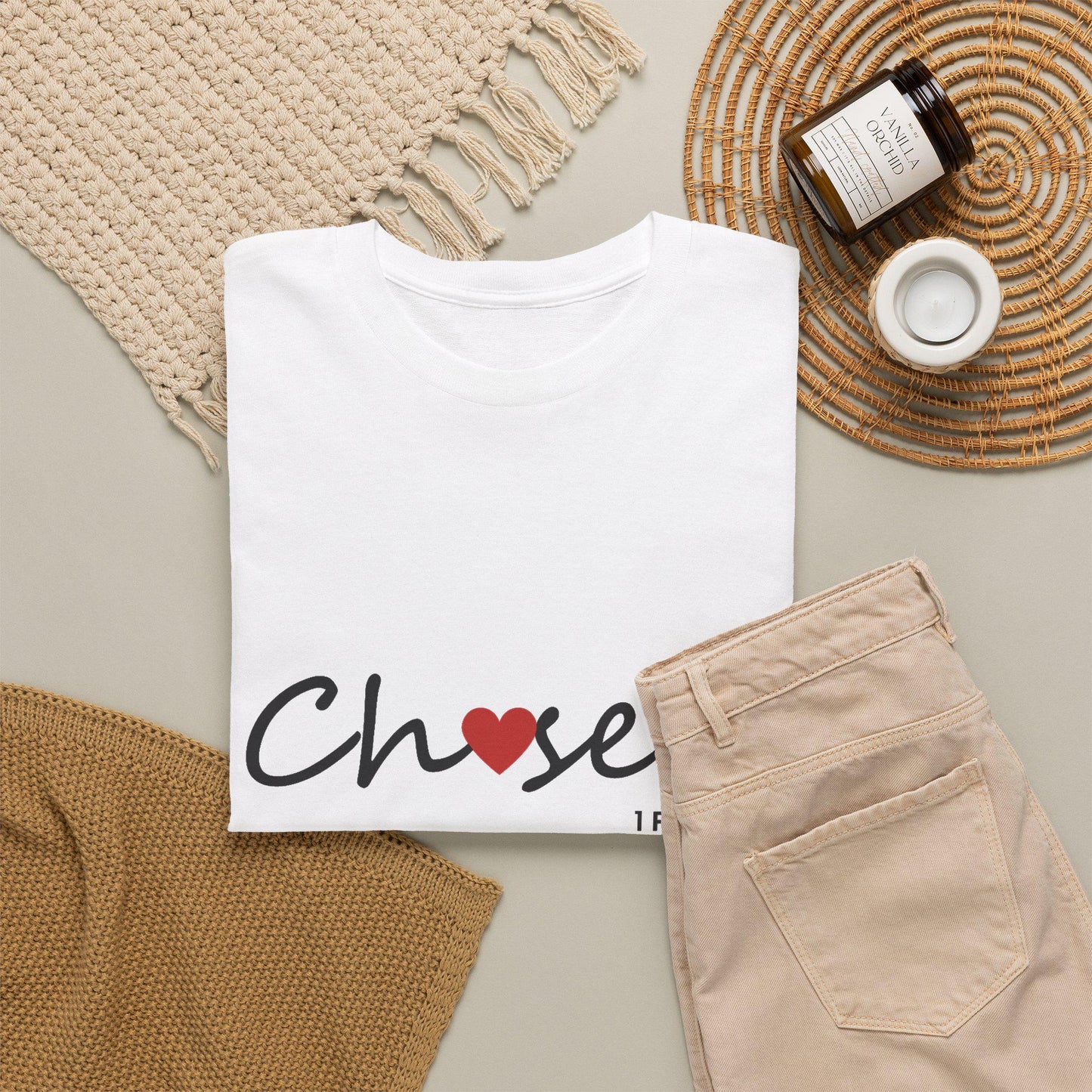 Women's comfortable Chosen Tee -Christian Scripture T-Shirt Graphic (1 Peter 2:9), Godly Theme Apparel Wear, Religious Theme Attire Lady