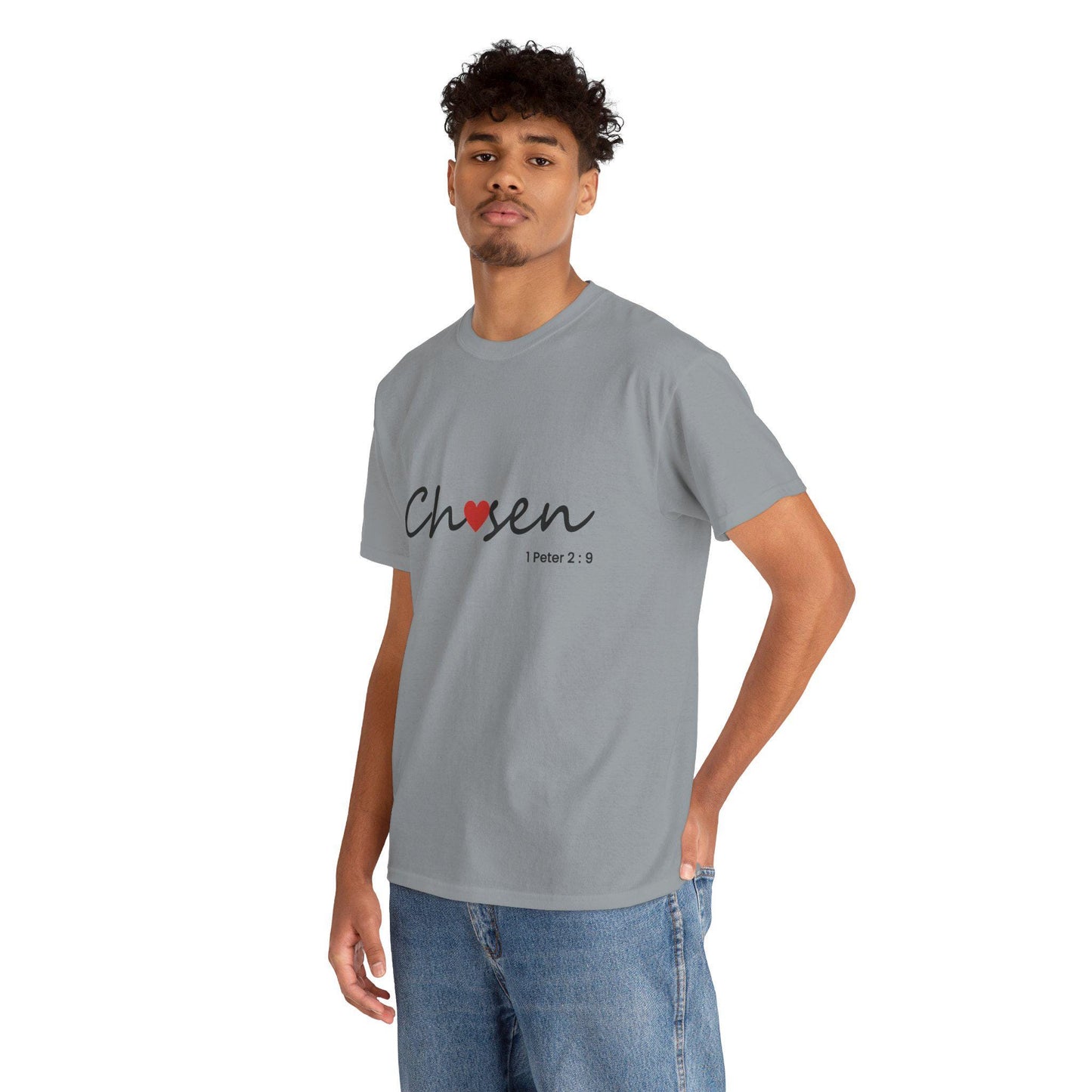 Women's comfortable Chosen Tee -Christian Scripture T-Shirt Graphic (1 Peter 2:9), Godly Theme Apparel Wear, Religious Theme Attire Lady