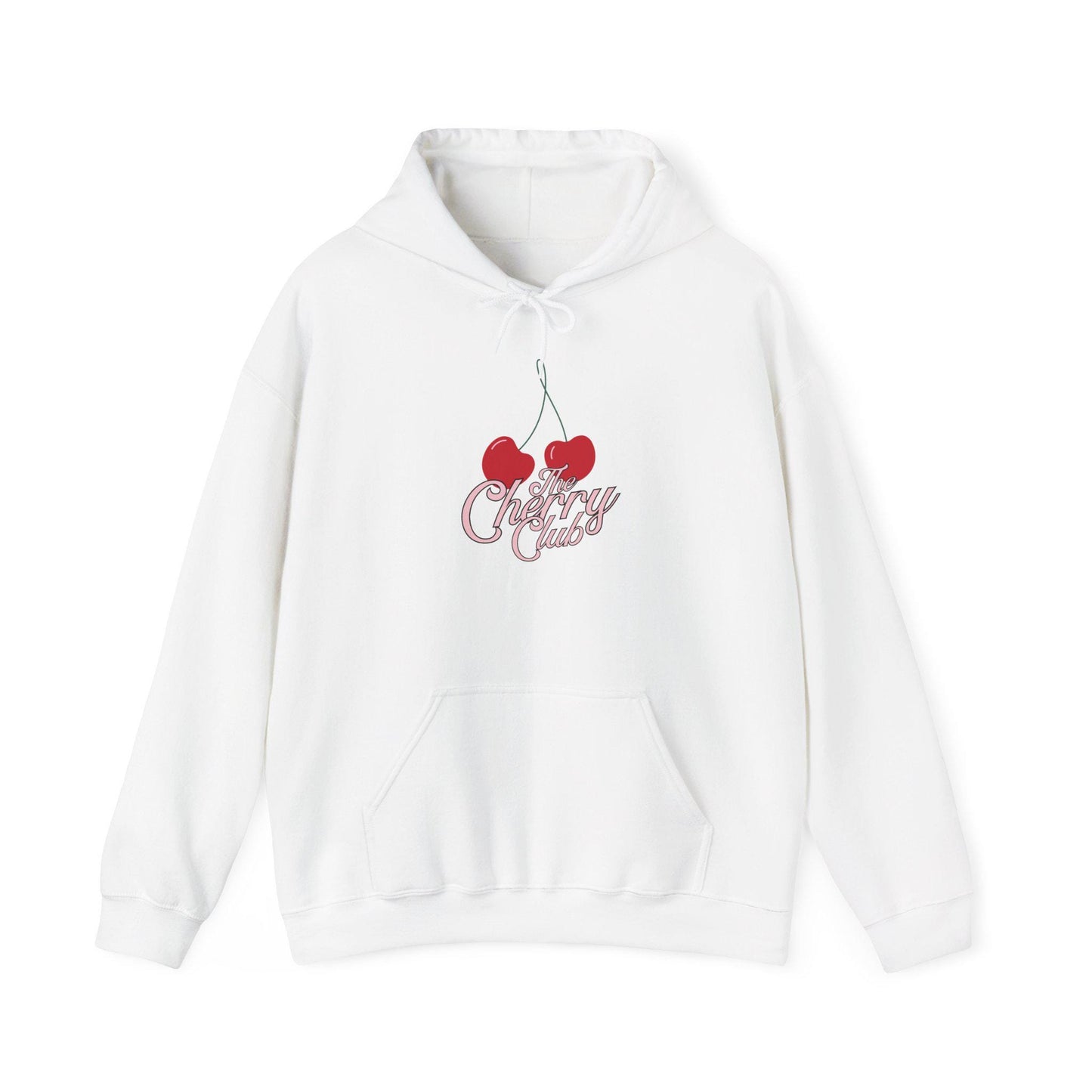 Women's Teen Female Cherry Crush Hoodie, Cute Retro Script Cherry Graphic Pullover, Oversized Vintage Apparel, Aesthetic Weather Sweather
