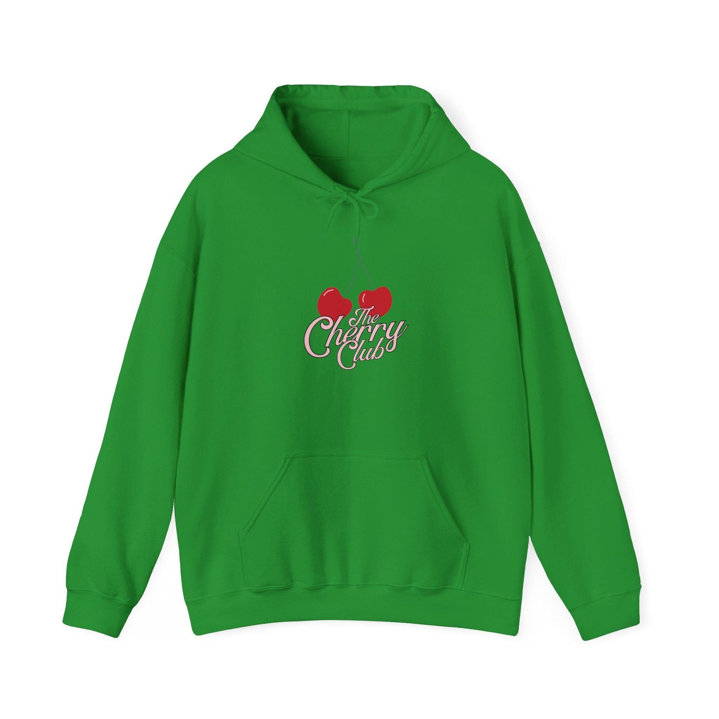 Women's Teen Female Cherry Crush Hoodie, Cute Retro Script Cherry Graphic Pullover, Oversized Vintage Apparel, Aesthetic Weather Sweather