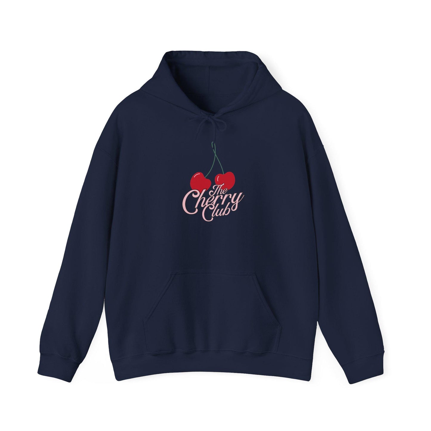 Women's Teen Female Cherry Crush Hoodie, Cute Retro Script Cherry Graphic Pullover, Oversized Vintage Apparel, Aesthetic Weather Sweather
