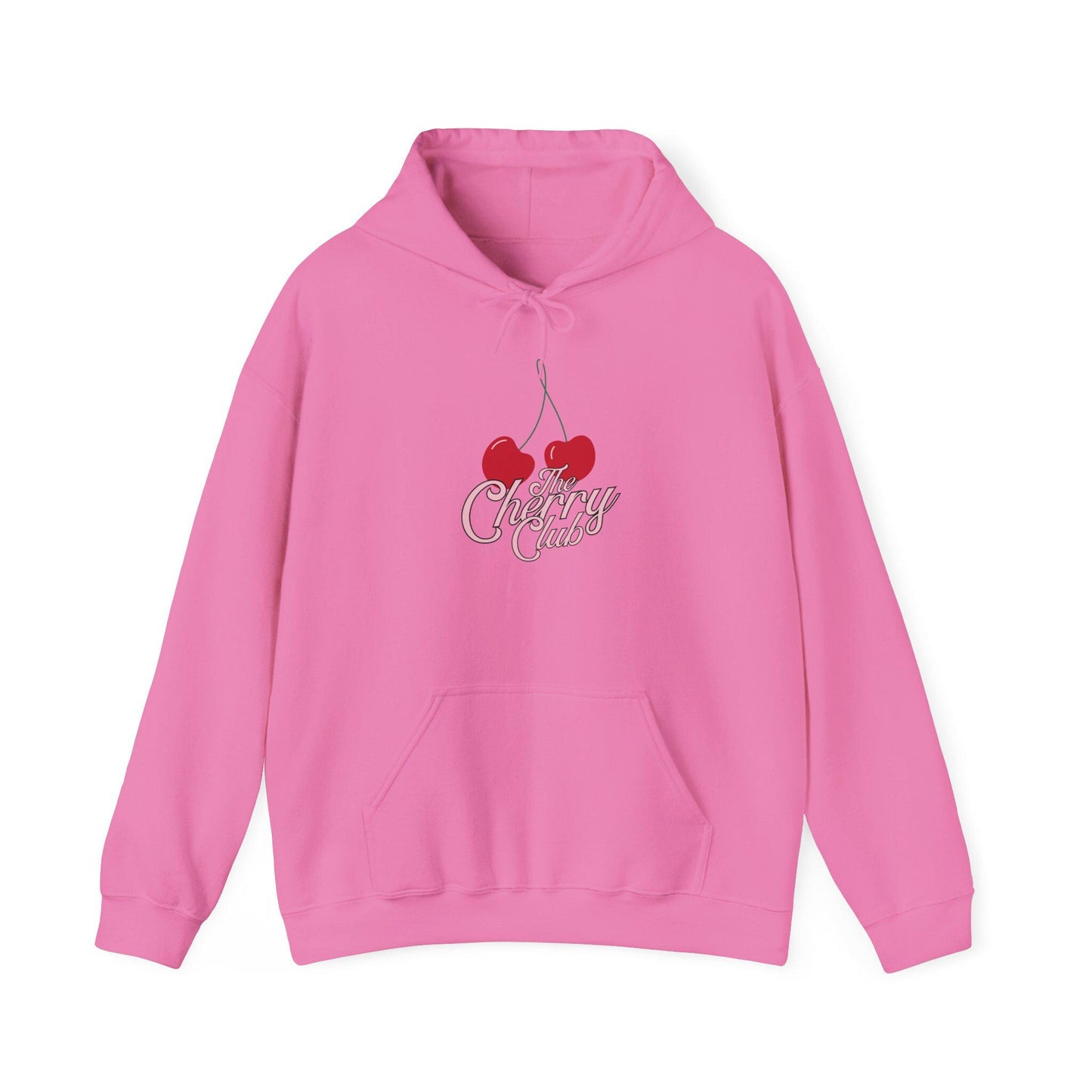 Women's Teen Female Cherry Crush Hoodie, Cute Retro Script Cherry Graphic Pullover, Oversized Vintage Apparel, Aesthetic Weather Sweather