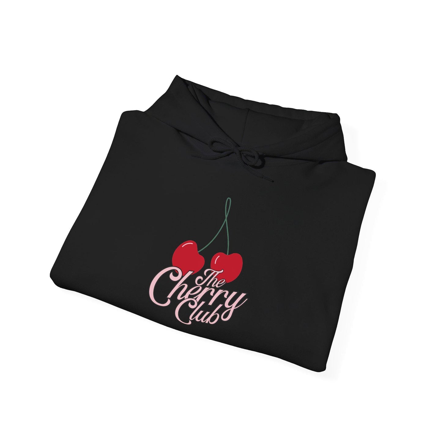 Women's Teen Female Cherry Crush Hoodie, Cute Retro Script Cherry Graphic Pullover, Oversized Vintage Apparel, Aesthetic Weather Sweather