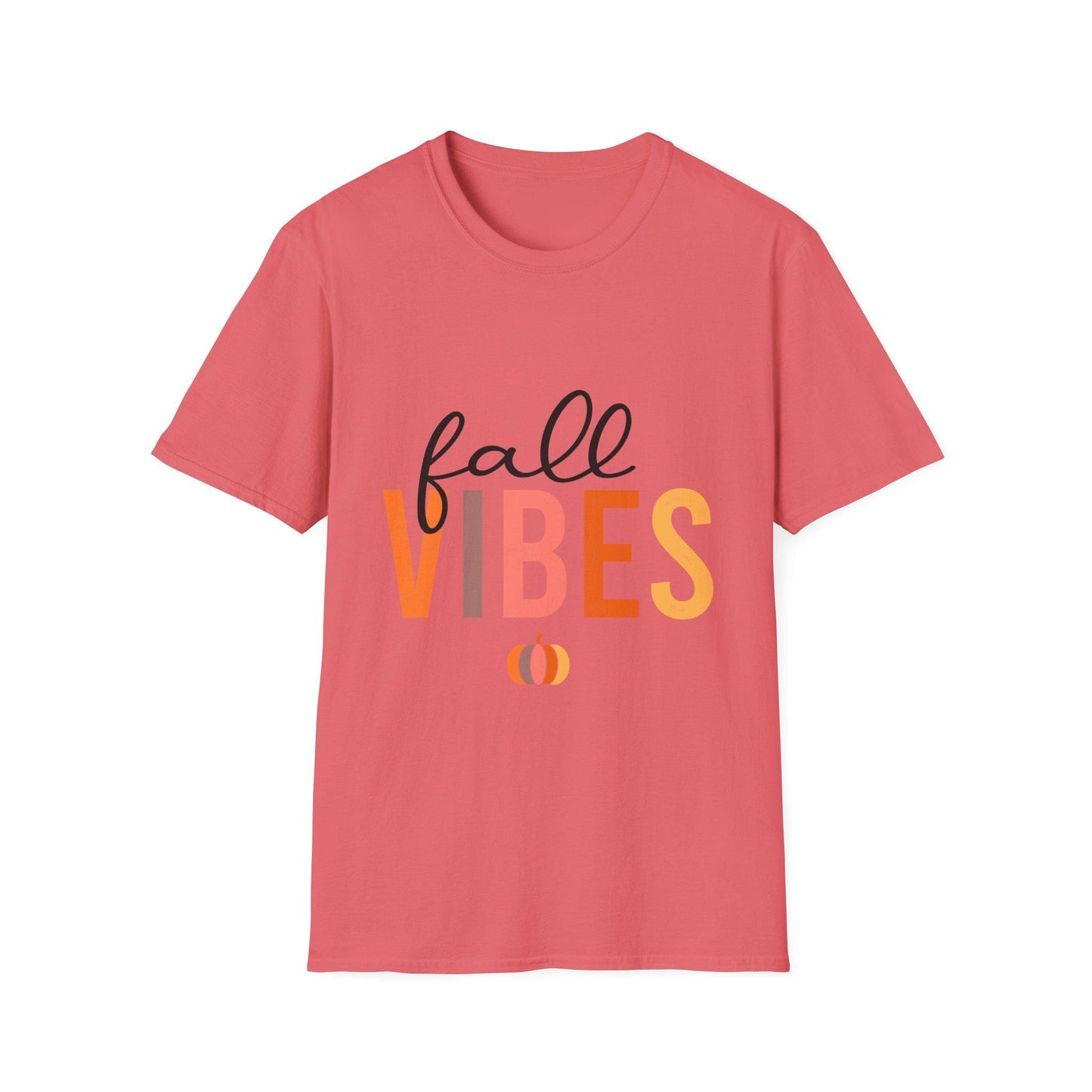 Women's Fall Vibes T-Shirt — Pumpkin Autumn Graphic Tee