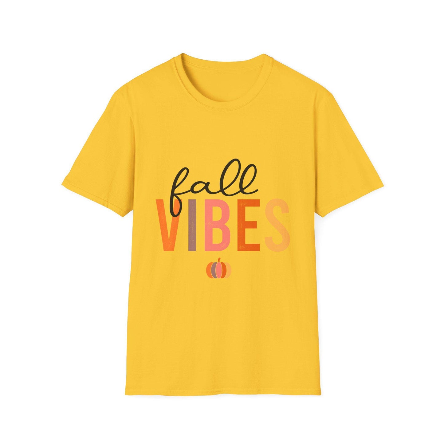 Women's Fall Vibes T-Shirt — Pumpkin Autumn Graphic Tee
