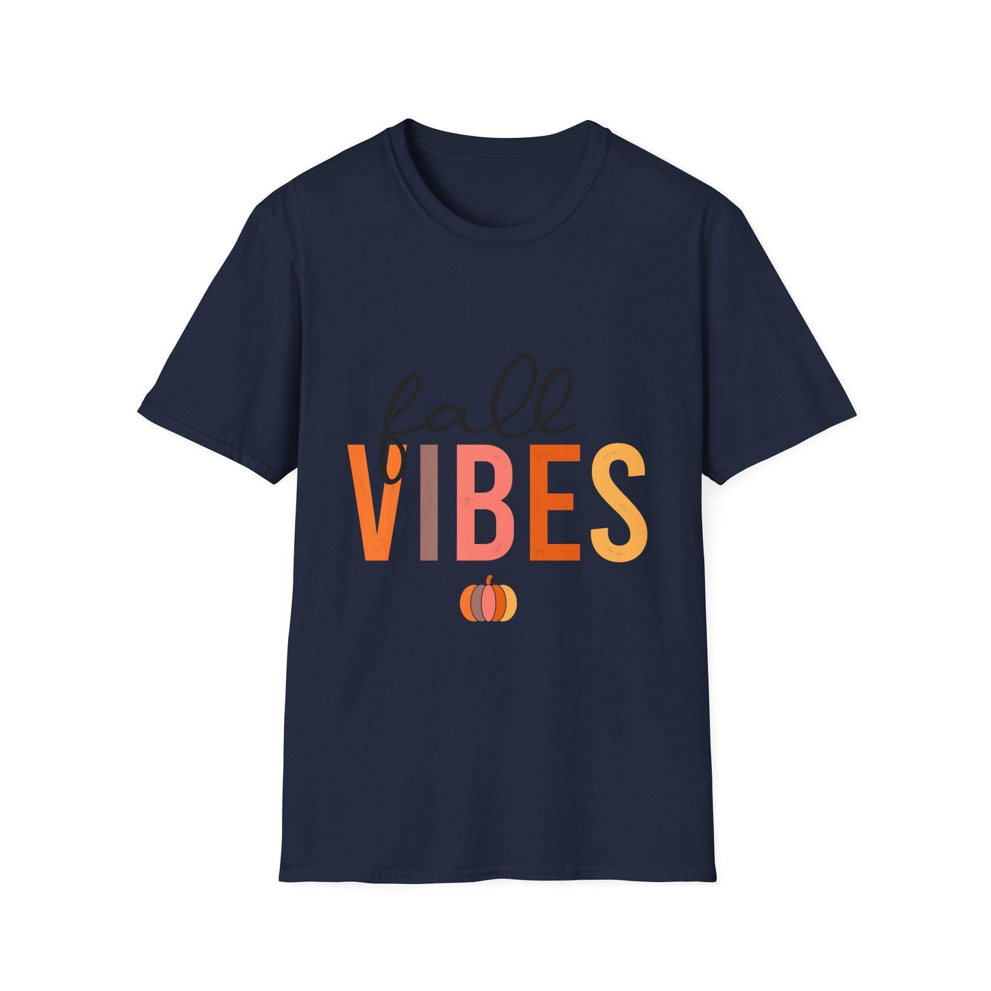 Women's Fall Vibes T-Shirt — Pumpkin Autumn Graphic Tee