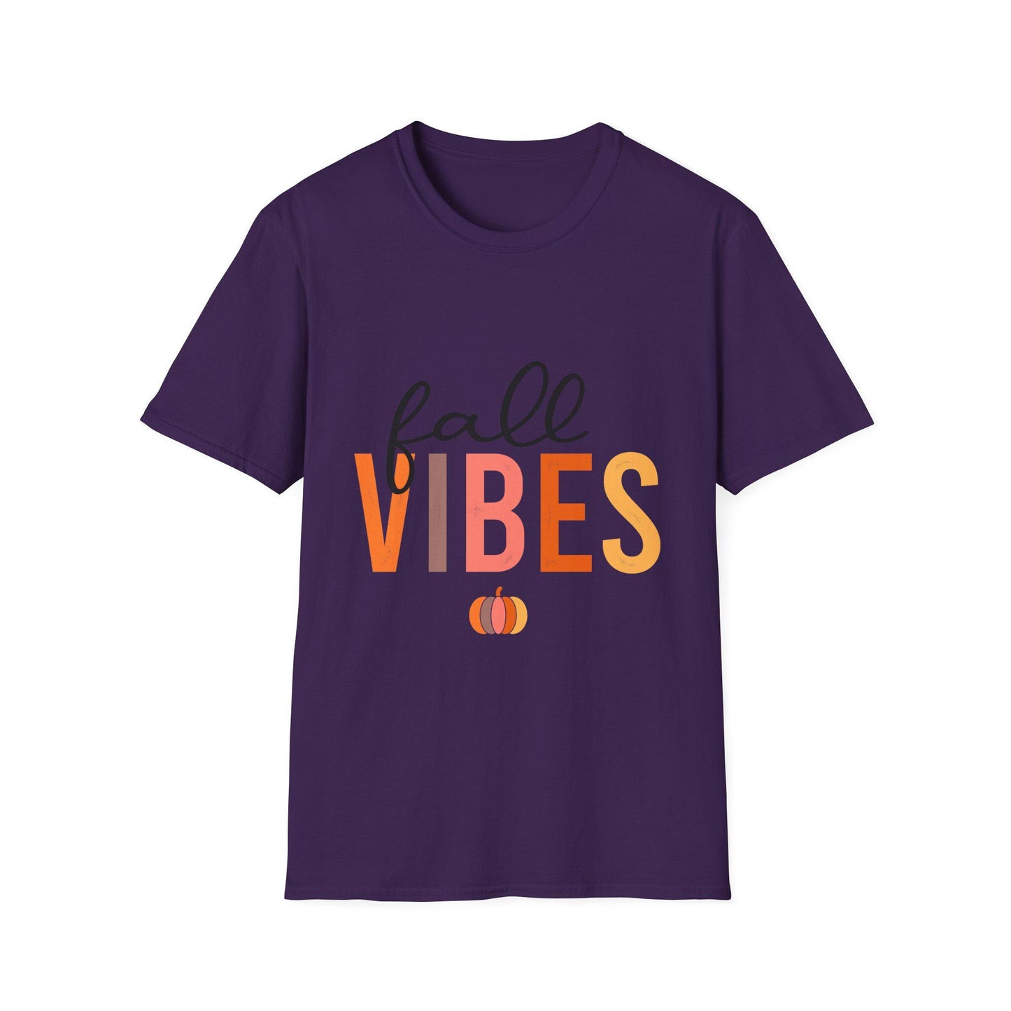Women's Fall Vibes T-Shirt — Pumpkin Autumn Graphic Tee