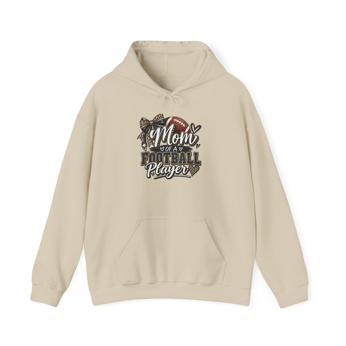 Mom of a Football Player Hoodie | Football Mom Sweatshirt, Game Day Season Pullover Top, Comfortable Cozy Weather Apparel Sports Proud Women