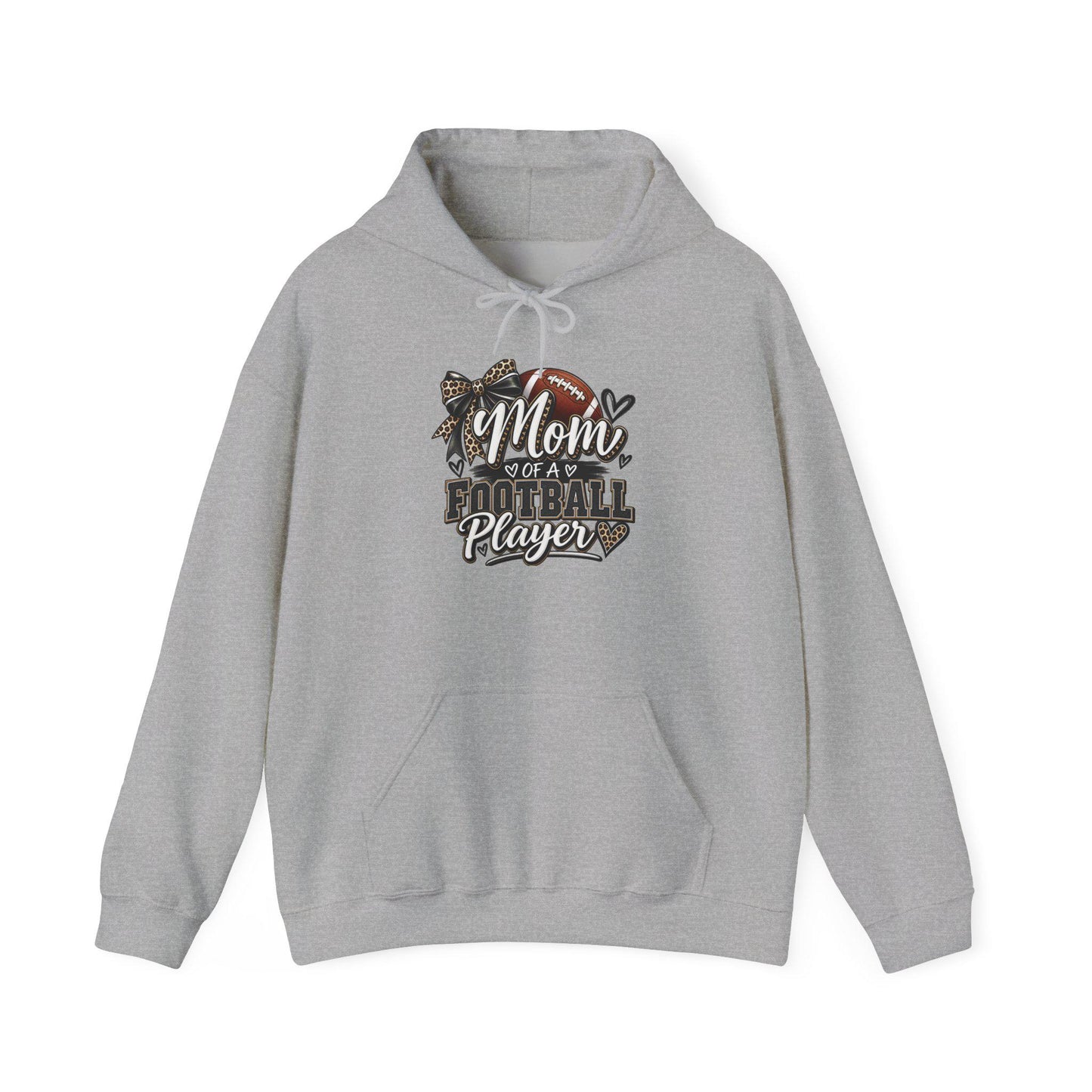 Mom of a Football Player Hoodie | Football Mom Sweatshirt, Game Day Season Pullover Top, Comfortable Cozy Weather Apparel Sports Proud Women