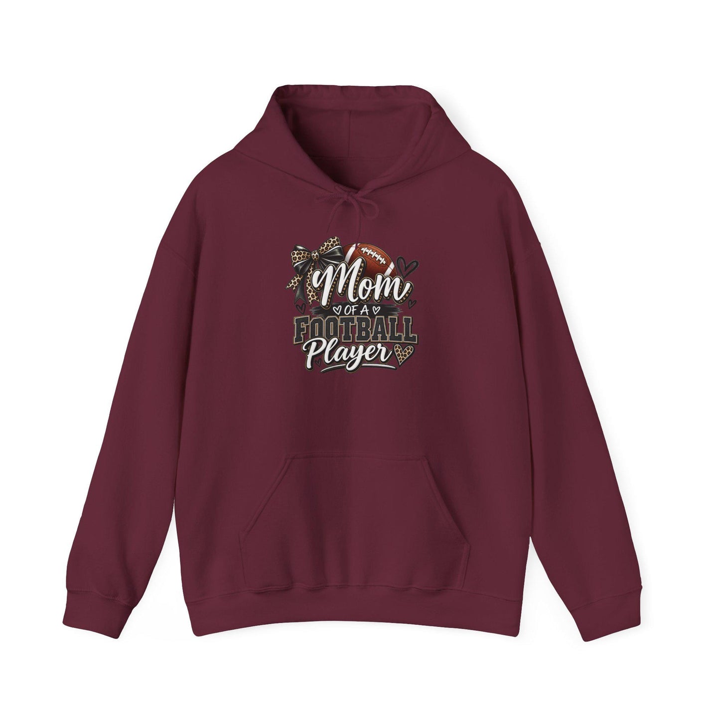 Mom of a Football Player Hoodie | Football Mom Sweatshirt, Game Day Season Pullover Top, Comfortable Cozy Weather Apparel Sports Proud Women