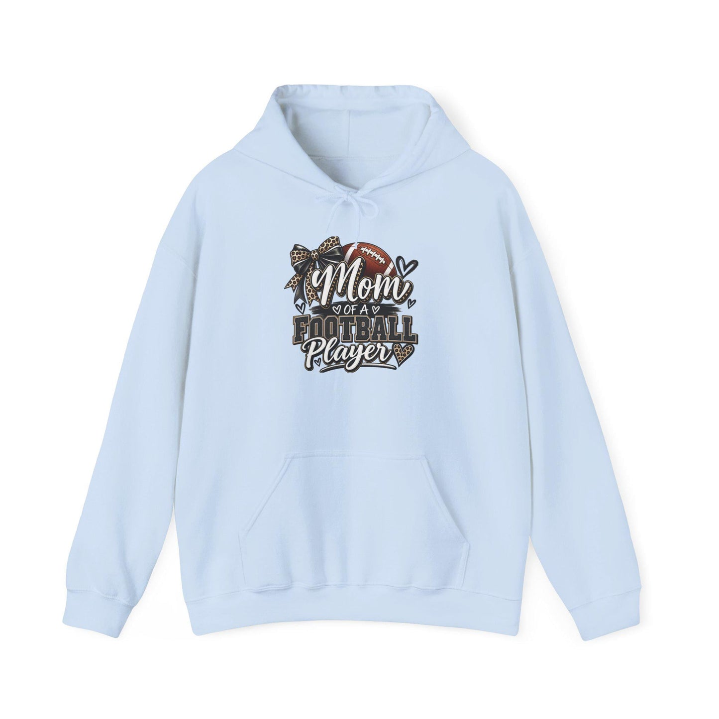Mom of a Football Player Hoodie | Football Mom Sweatshirt, Game Day Season Pullover Top, Comfortable Cozy Weather Apparel Sports Proud Women