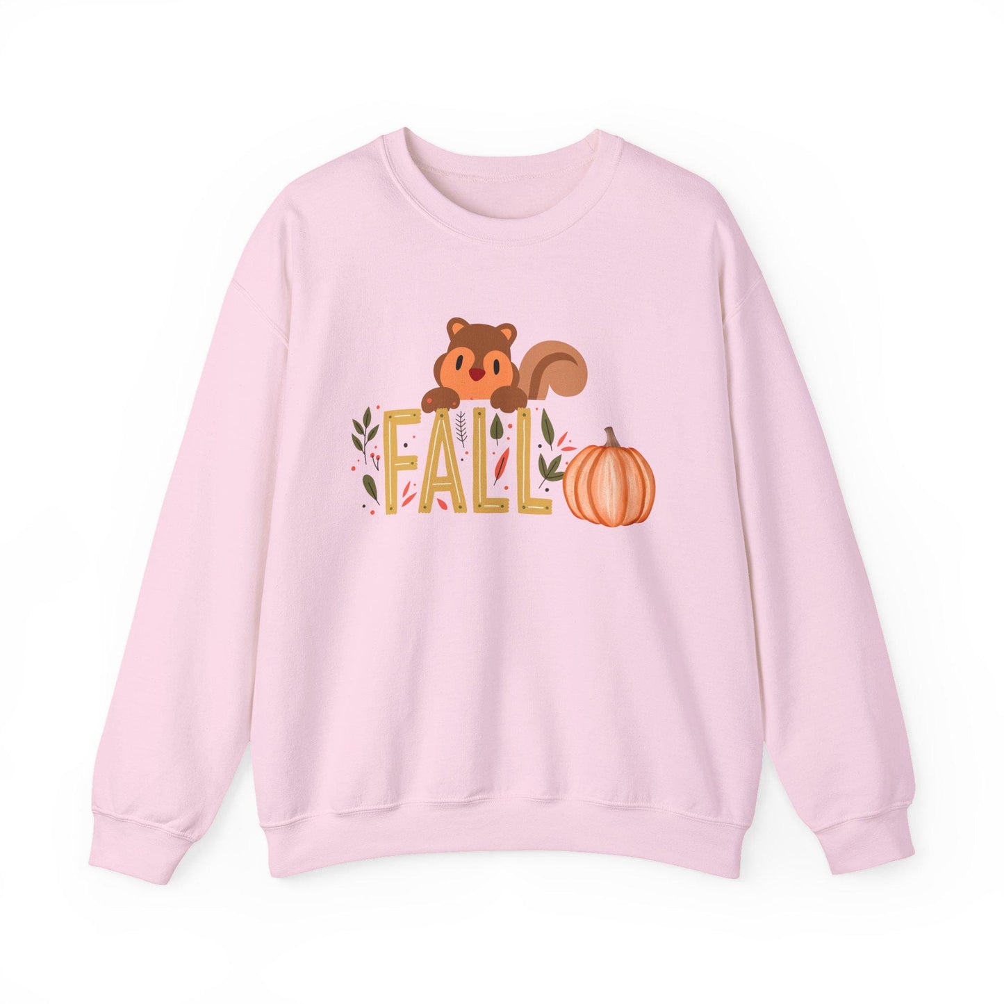 Squirrel Pumpkin FALL Crewneck Sweatshirt | Cozy Autumn Graphic Tee