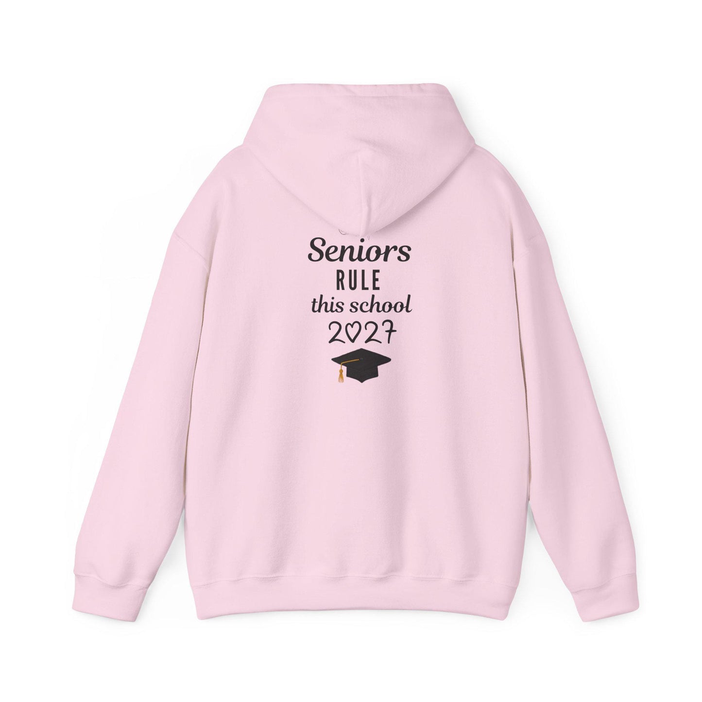 Senior Class 2027 Hoodie | Graduation Cap Seniors Rule Back Print | Teen Back to School
