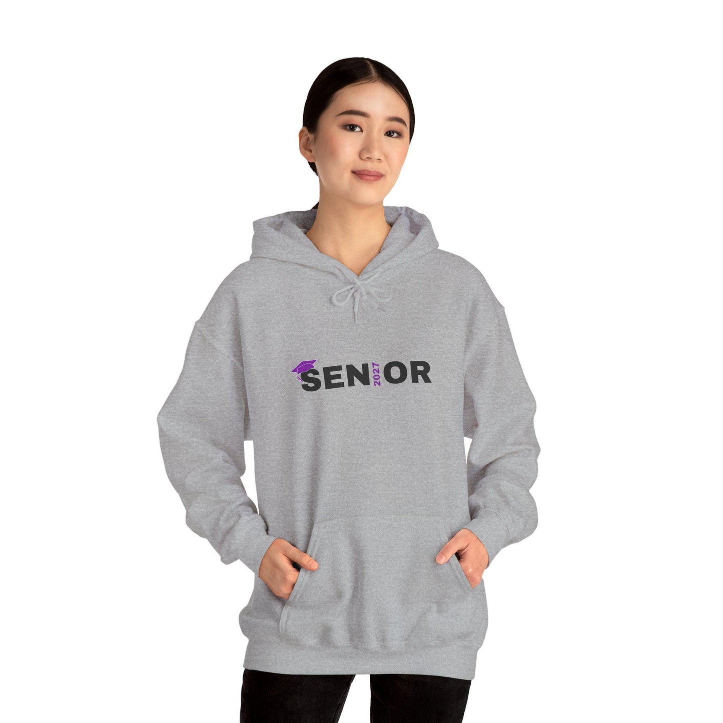 Senior Class 2027 Hoodie | Graduation Cap Seniors Rule Back Print | Teen Back to School