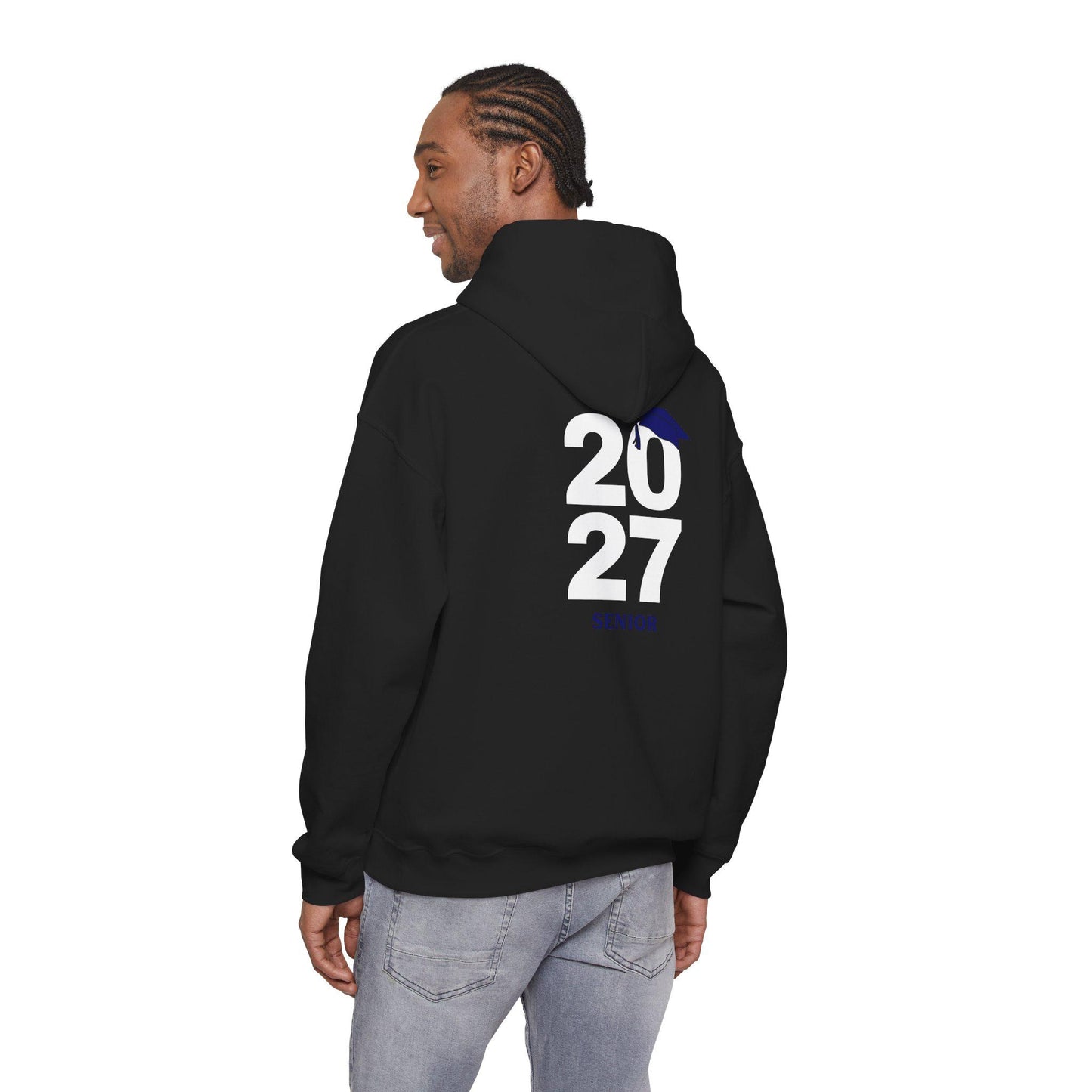 2027 Graduation Hoodie | Year 2027 Sweater with Cap Accent | School Teens | College
