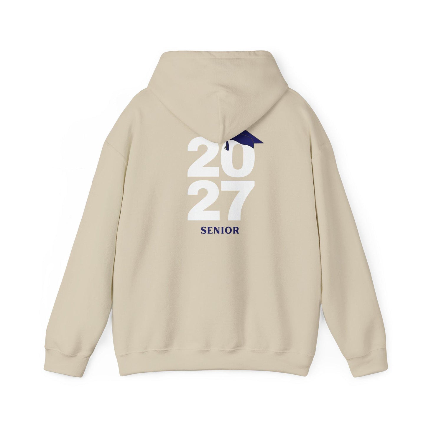 2027 Graduation Hoodie | Year 2027 Sweater with Cap Accent | School Teens | College