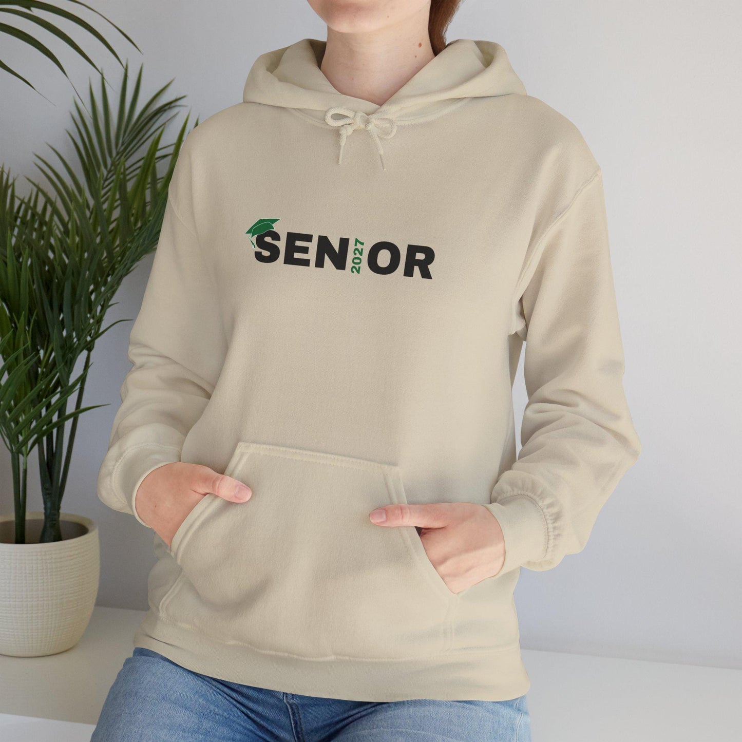 Senior Graduation Hoodie | Class of 2027 Mortarboard Senior Graphic | Teen Back to School | Custom