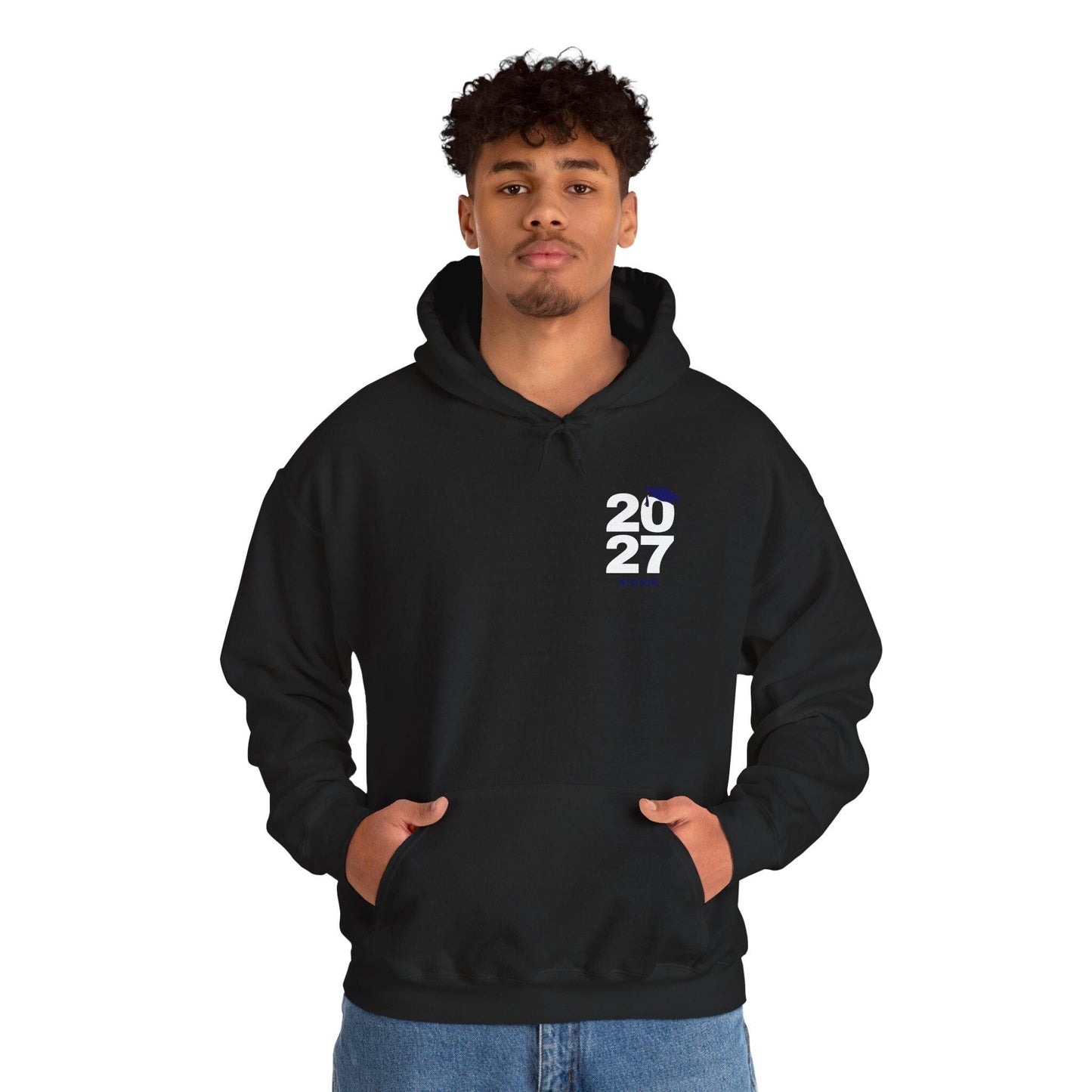 2027 Graduation Hoodie | Year 2027 Sweater with Cap Accent | School Teens | College