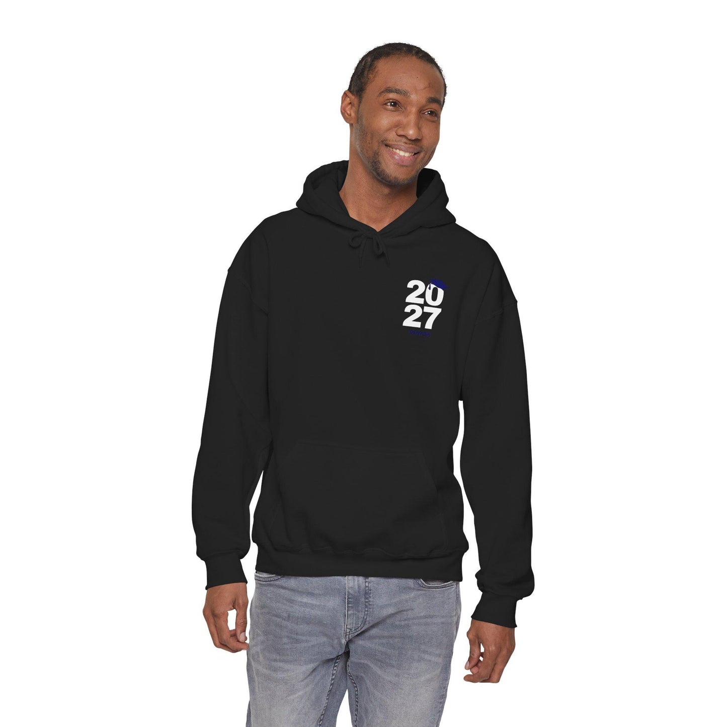2027 Graduation Hoodie | Year 2027 Sweater with Cap Accent | School Teens | College