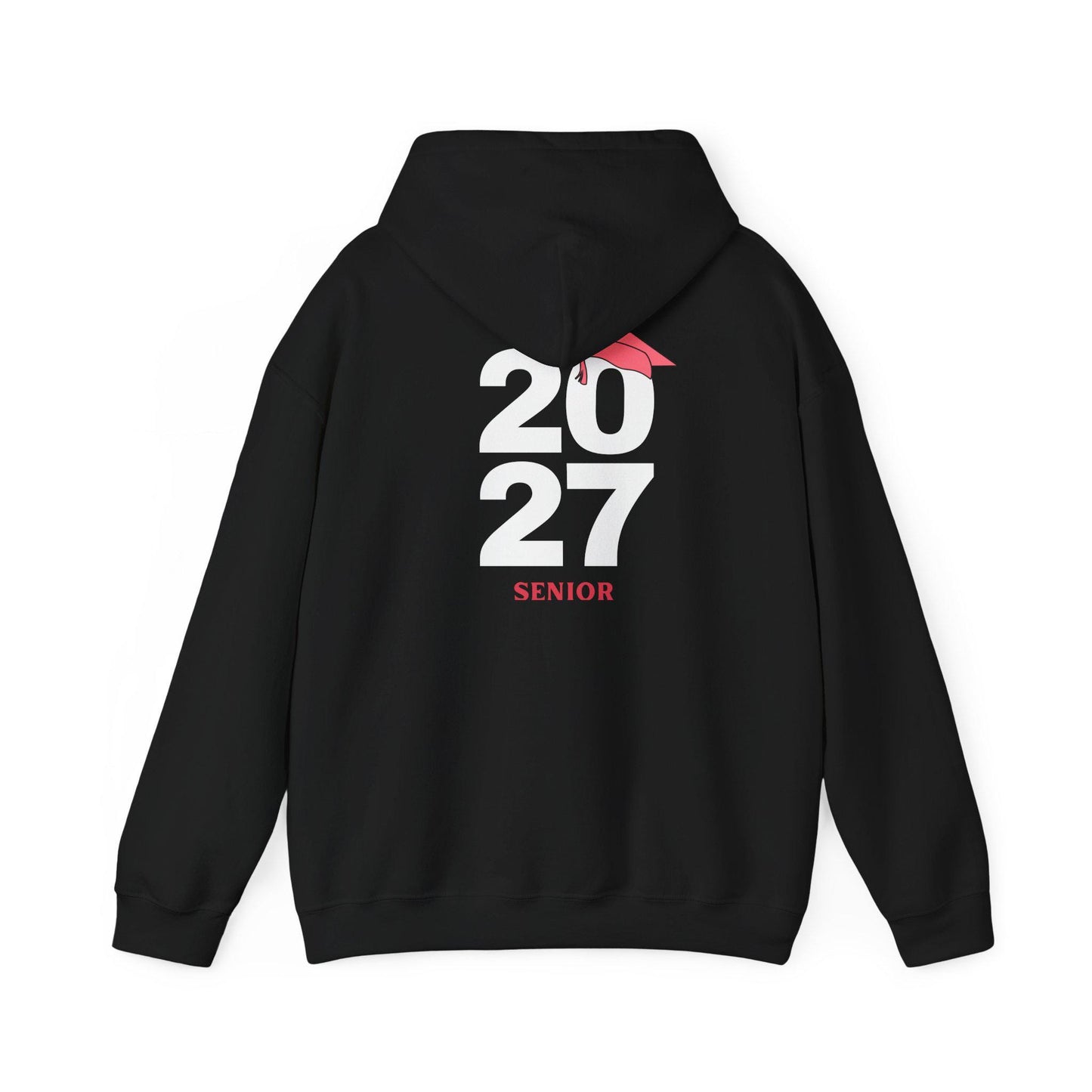 Pink Graduation Cap Senior Hoodie | Minimal Class of 2026 Grad Sweatshirt | Female | Teen School