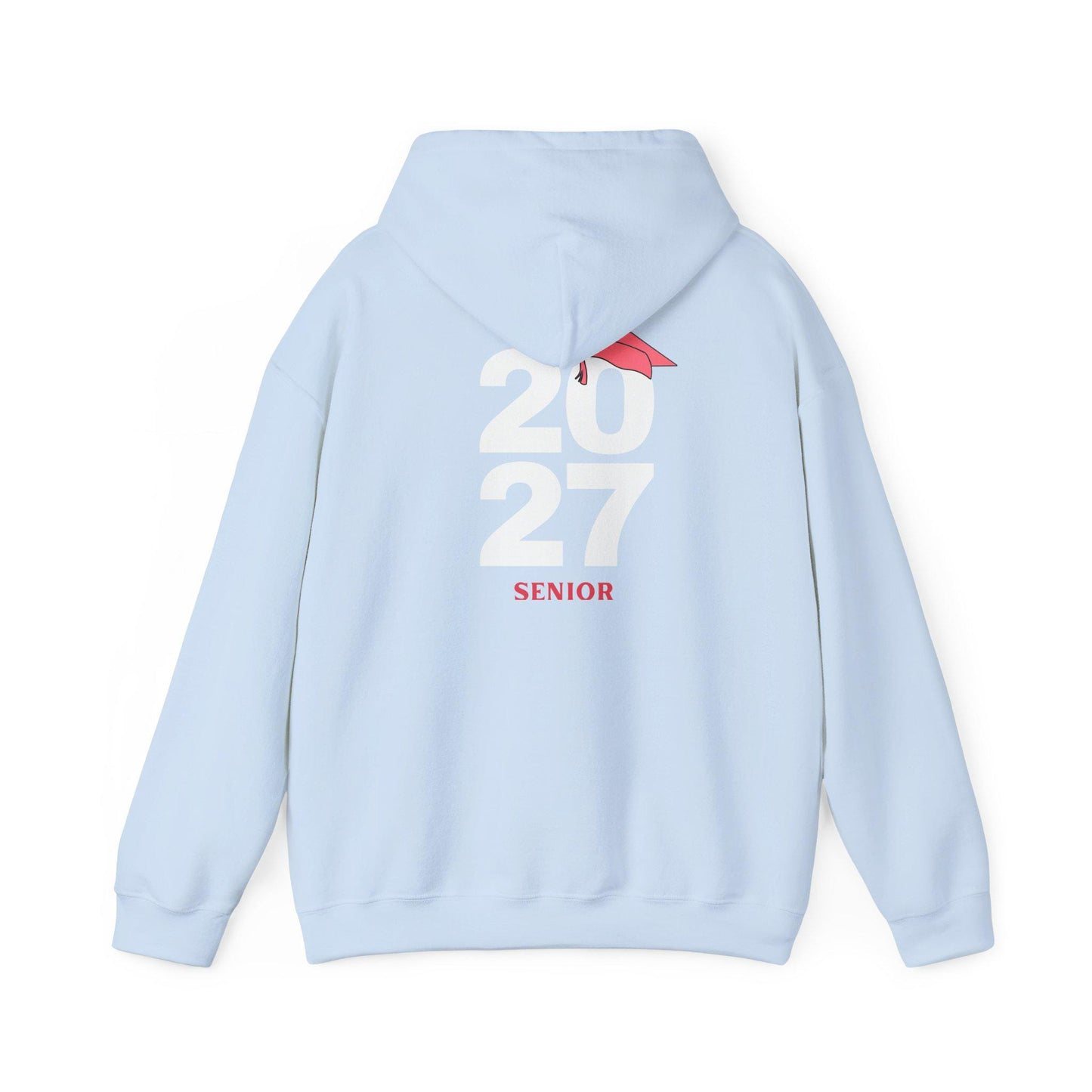 Pink Graduation Cap Senior Hoodie | Minimal Class of 2026 Grad Sweatshirt | Female | Teen School