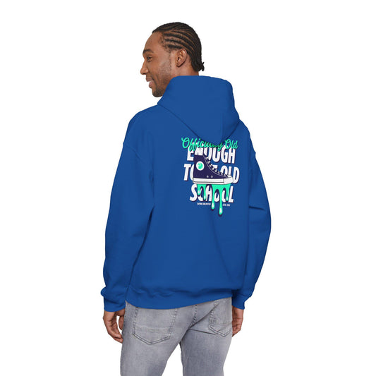 Dripping Sneaker Graphic Hoodie | Retro Skate Culture Streetwear I Cozy Cotton-Poly Blend