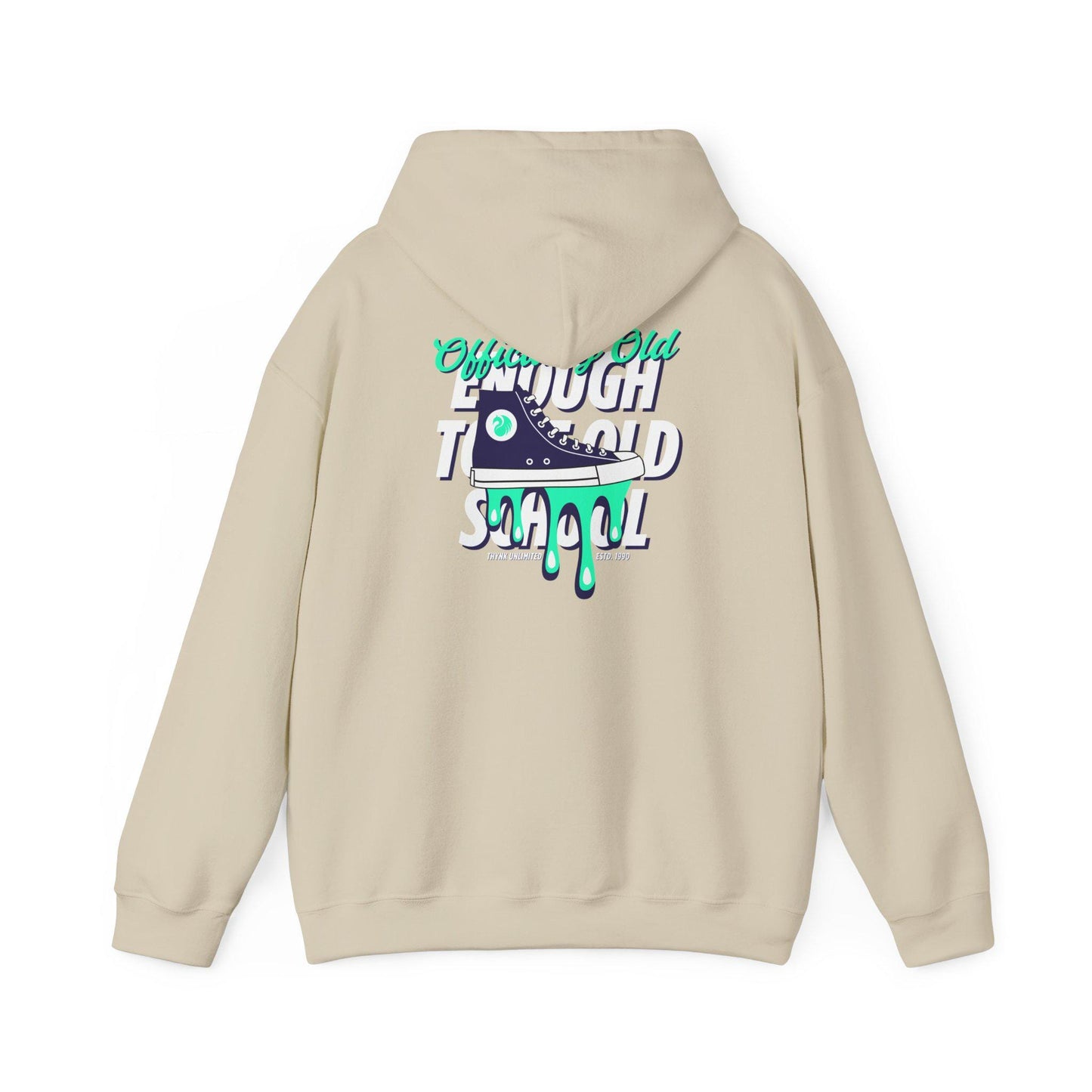 Dripping Sneaker Graphic Hoodie | Retro Skate Culture Streetwear I Cozy Cotton-Poly Blend